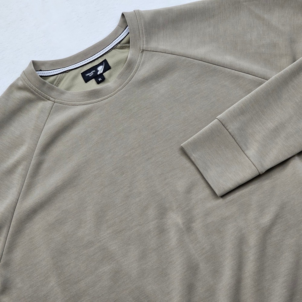 Fundamental Coast Sweatshirt Women XL Brown Raglan Sleeve Thumbhole Pullover‎